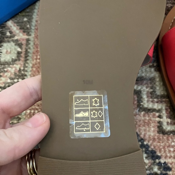 NIB Jack Rogers Sabrina Leather Slides in Cayenne - sz 10M - Picture 4 of 5